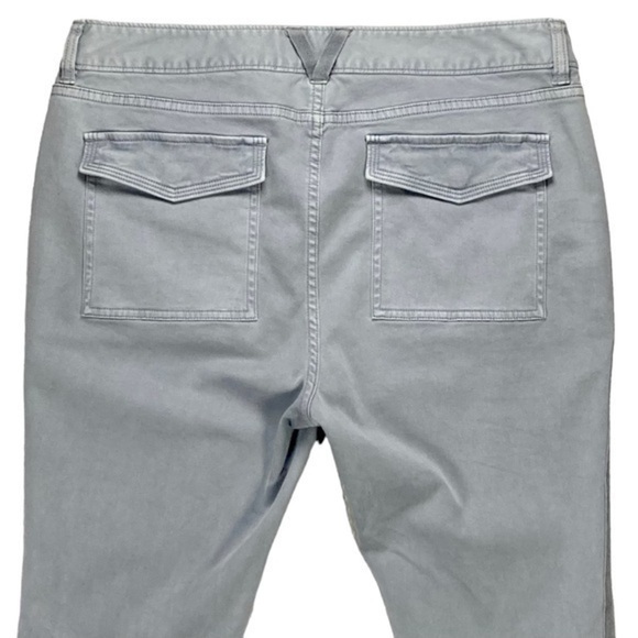 Vineyard Vines Pants Womens Size 10 Grey  Blue Stretch Zipper Hem Moto High Rise - Picture 4 of 10